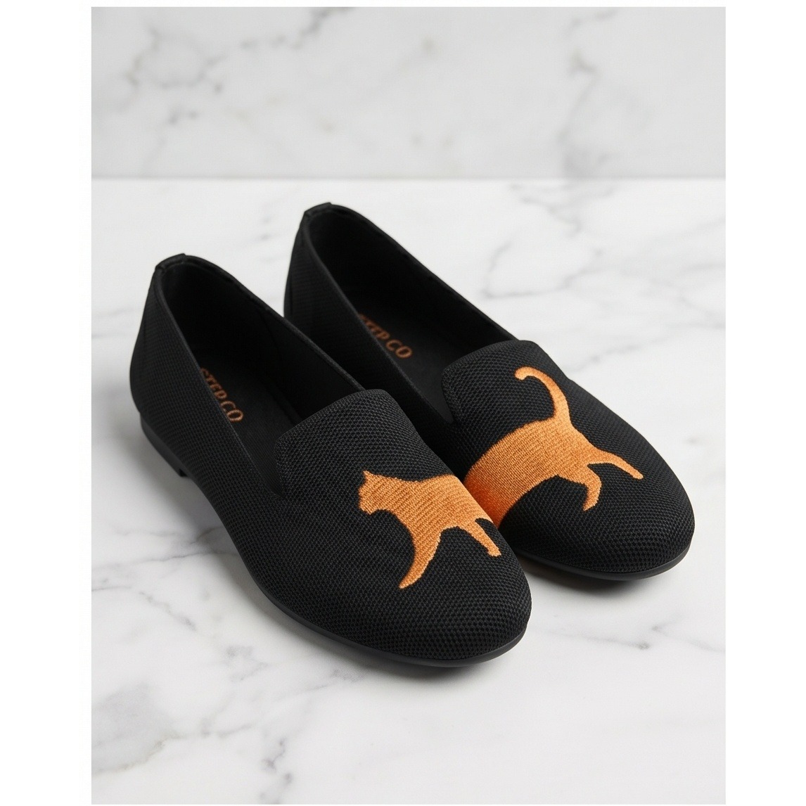 Vivaia Audrey Black Cat Pointed Toe Loafers Flats Eu 36 Womens Shoes With Box